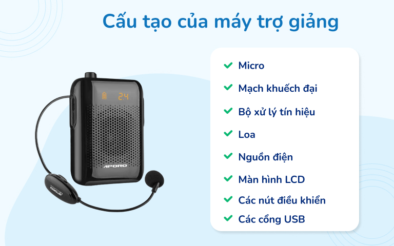 cấu tạo máy trợ giảng