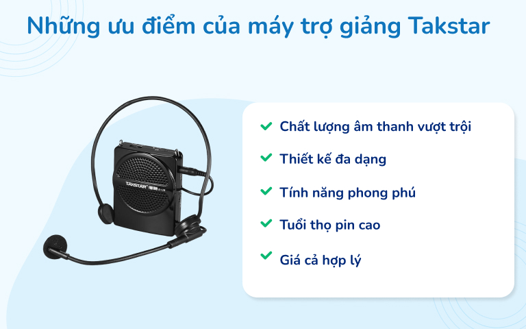 ưu điểm của máy trợ giảng Takstar