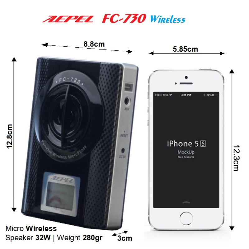 máy trợ giảng aepel fc730 không dây