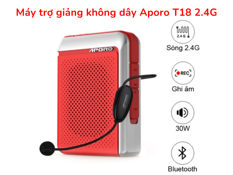 Máy trợ giảng không dây Aporo T18 2.4G chính hãng tại Yên Bái