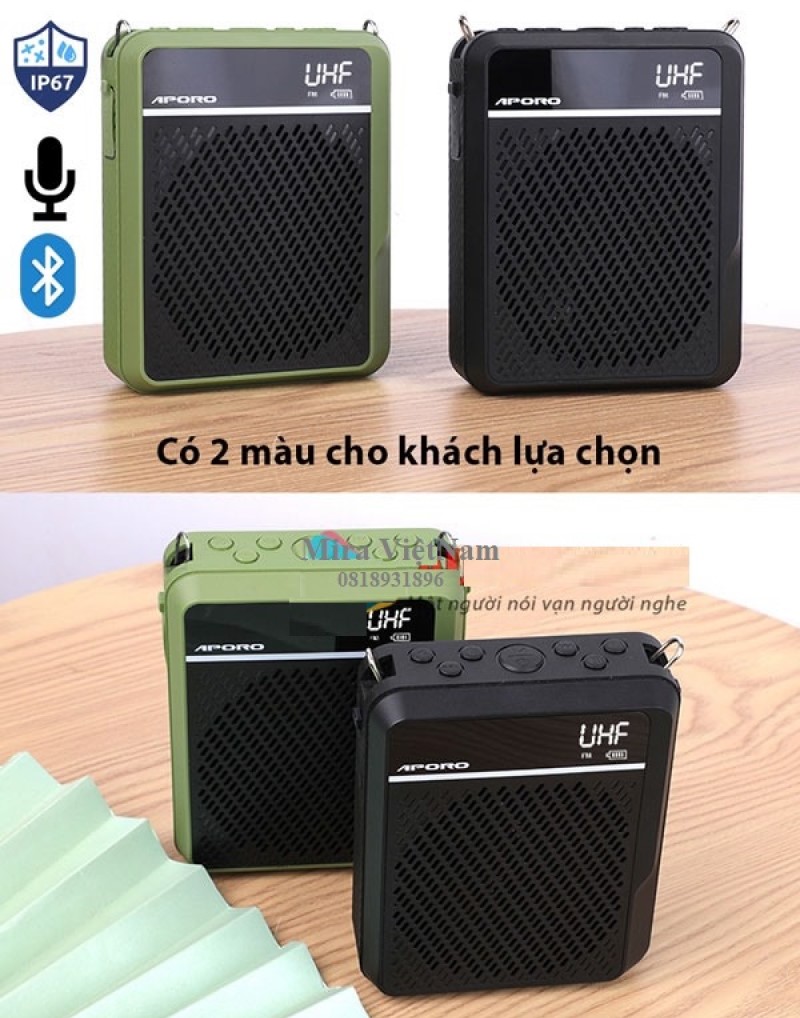 máy trợ giảng aporo t28 uhf chính hãng