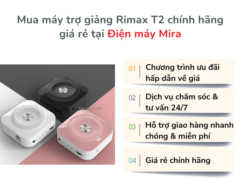 máy trợ giảng Rimax T2 chính hãng giá rẻ tại Mira