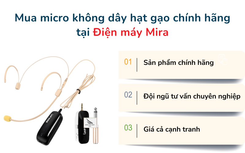 mua micro không dây hạt gạo Megaphone MG01-HG tại Điện máy Mira